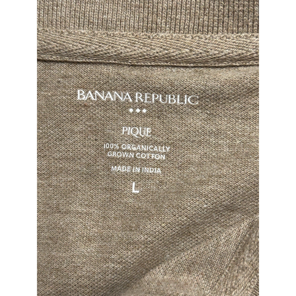 Banana Republic Men's Large Polo Tan 100% Cotton